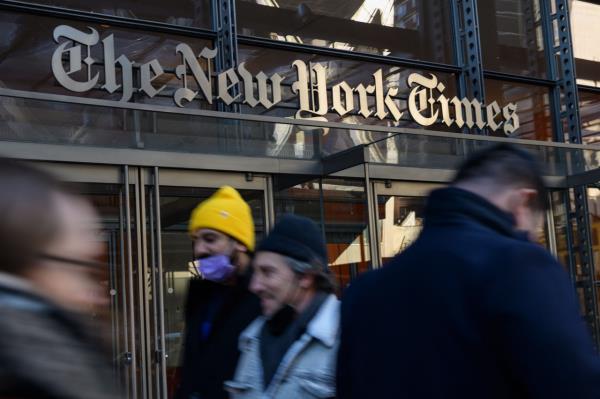 The New York Times Building in New York City on Feb. 1, 2022   AFP-Yonhap