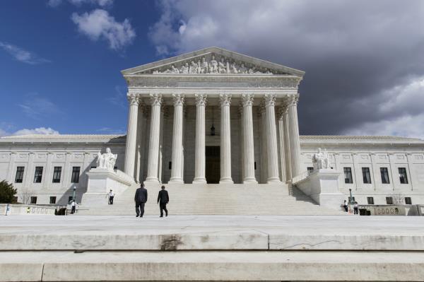 The Supreme Court Building is seen in Washington. (AP-Yonhap)