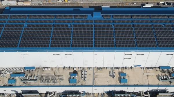 The solar power generation equipment installed in Posco Future M’s cathode material manufacturing plant in Gwangyang, South Jeolla Province (Posco Future M)