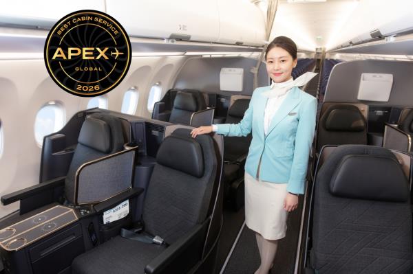 Korean Air wins best cabin service at the 2026 APEX Best Awards. (Korean Air)