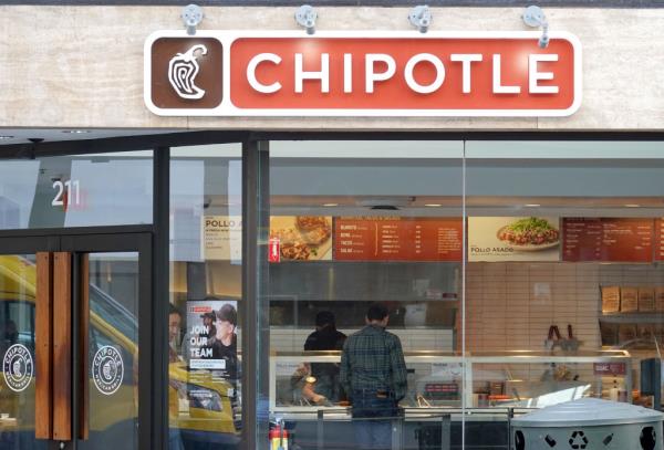 A customer orders food at a Chipotle restaurant in San Francisco, California. (Getty Images)