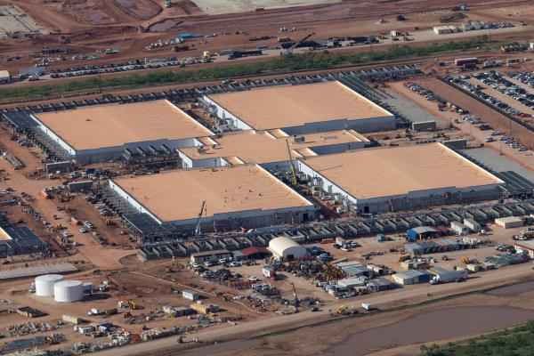 A construction underway on a Project Stargate AI infrastructure site in Abilene, Texas, April 23   Reuters-Yonhap