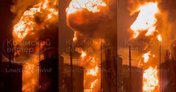 突发！乌克兰对俄发动开战以来最大规模无人机袭击，油库爆炸火光冲天