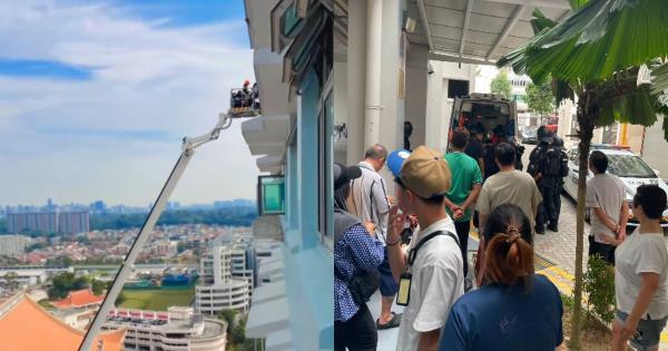 男子困明华楼25层天台8小时，惊险救援终脱险！